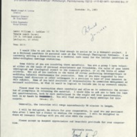 B&#039;nai B&#039;rith Letter, December 12, 1983